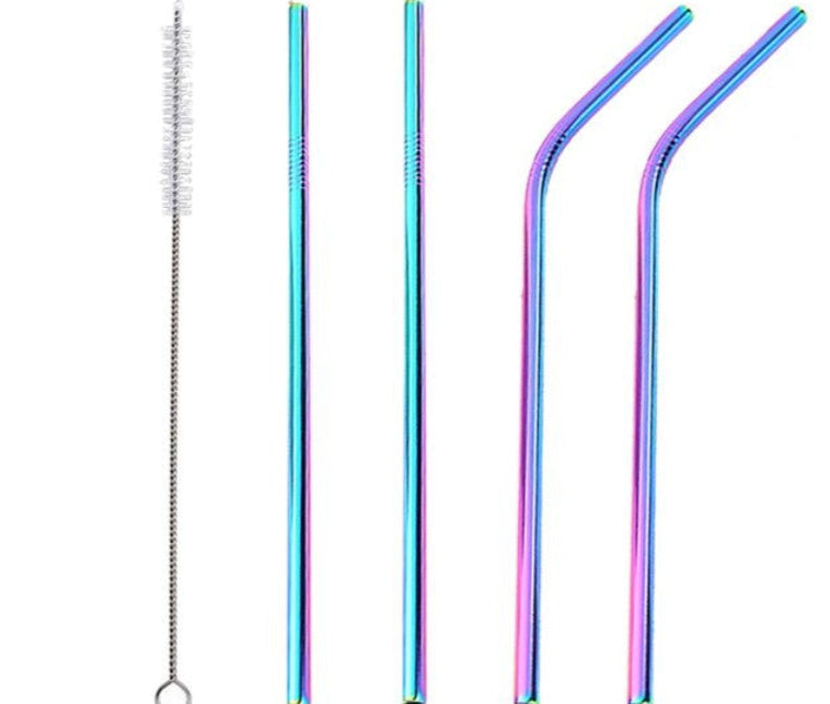 Colourful Reusable Stainless Steel Straws